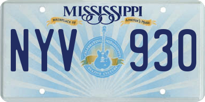 MS license plate NYV930