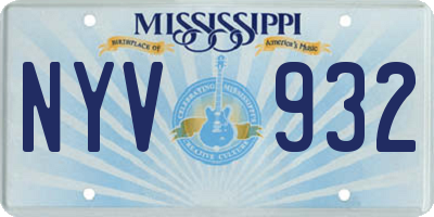 MS license plate NYV932