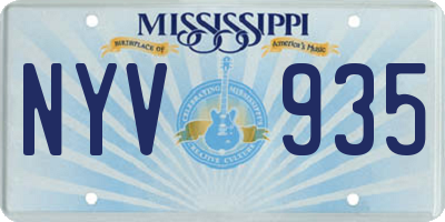 MS license plate NYV935