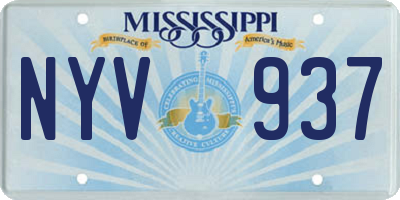 MS license plate NYV937