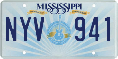MS license plate NYV941