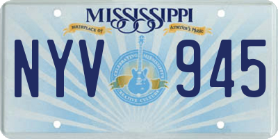MS license plate NYV945