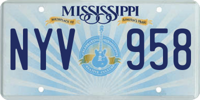 MS license plate NYV958