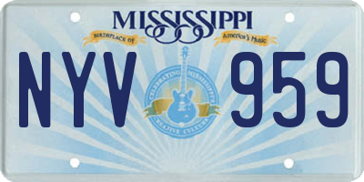 MS license plate NYV959