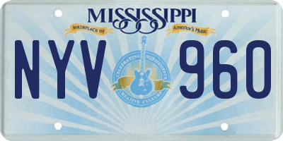 MS license plate NYV960