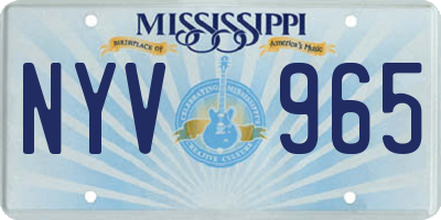 MS license plate NYV965