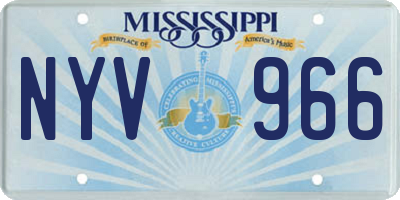 MS license plate NYV966