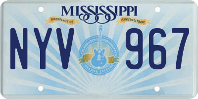 MS license plate NYV967