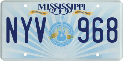MS license plate NYV968