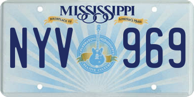 MS license plate NYV969