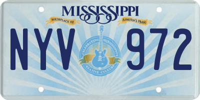 MS license plate NYV972