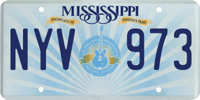 MS license plate NYV973