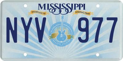 MS license plate NYV977