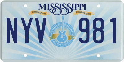 MS license plate NYV981