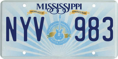 MS license plate NYV983
