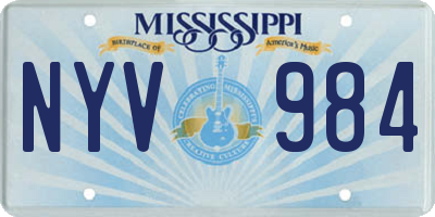 MS license plate NYV984