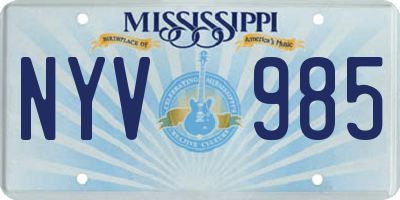 MS license plate NYV985