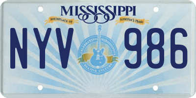 MS license plate NYV986