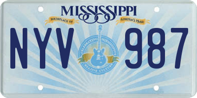 MS license plate NYV987