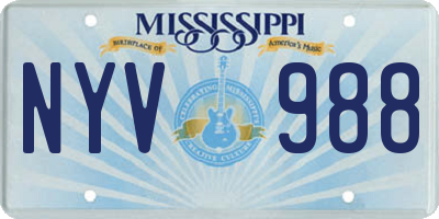 MS license plate NYV988