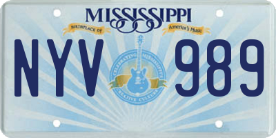 MS license plate NYV989