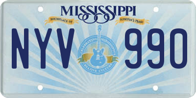 MS license plate NYV990
