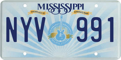 MS license plate NYV991