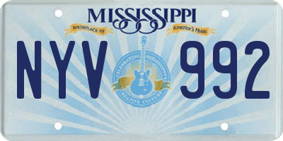 MS license plate NYV992