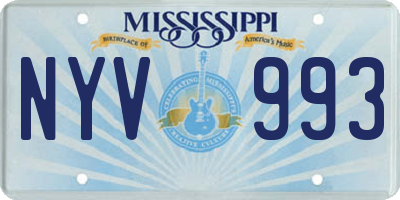 MS license plate NYV993