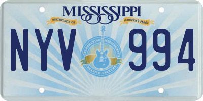 MS license plate NYV994