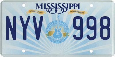 MS license plate NYV998