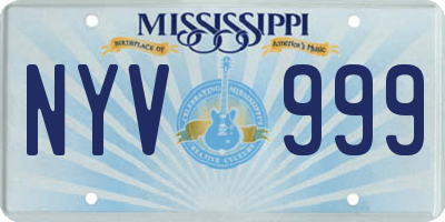MS license plate NYV999