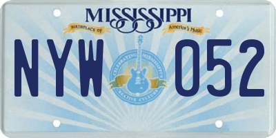 MS license plate NYW052