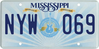 MS license plate NYW069