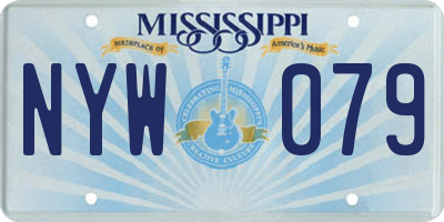 MS license plate NYW079