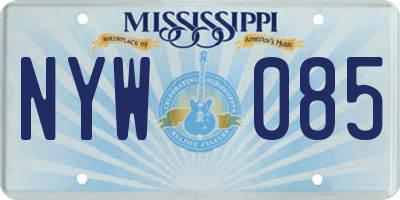 MS license plate NYW085