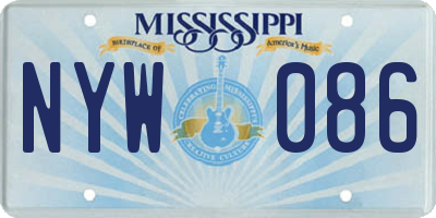 MS license plate NYW086