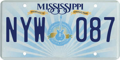 MS license plate NYW087