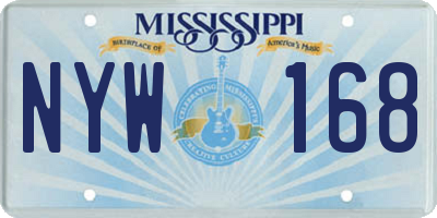 MS license plate NYW168
