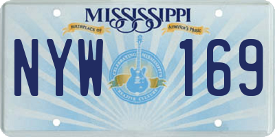 MS license plate NYW169