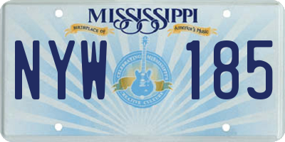 MS license plate NYW185