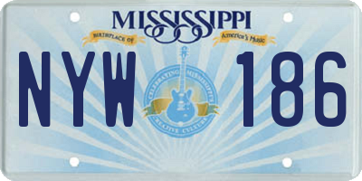 MS license plate NYW186