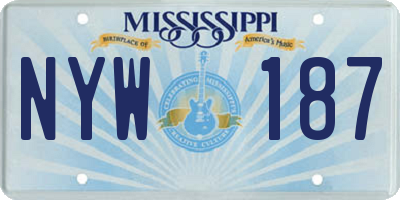MS license plate NYW187