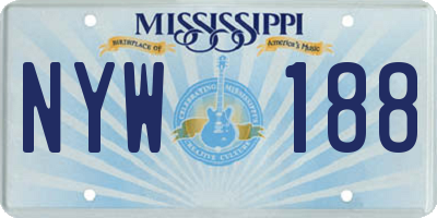 MS license plate NYW188