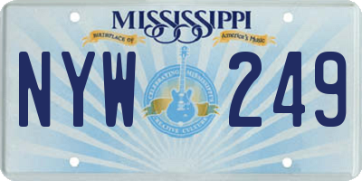 MS license plate NYW249
