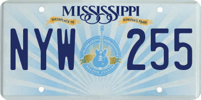 MS license plate NYW255