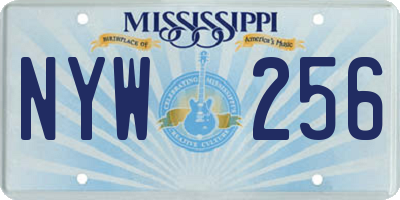 MS license plate NYW256