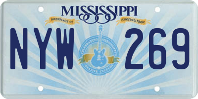 MS license plate NYW269