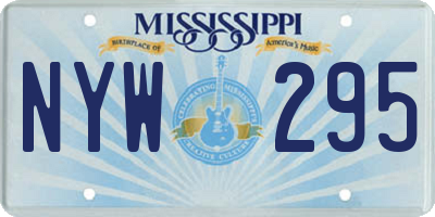 MS license plate NYW295