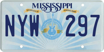 MS license plate NYW297